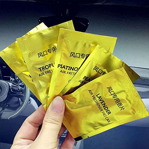 ZOSTLAND 10Pcs/Pack Car Air-outlet Fragrance Packet,Fragrance Car Clip Refills,Automotive Vent Clip Refills With Aromatherapy,Fragrances For Vehicle Deodorizing and Air Freshening (10pcs Peach)