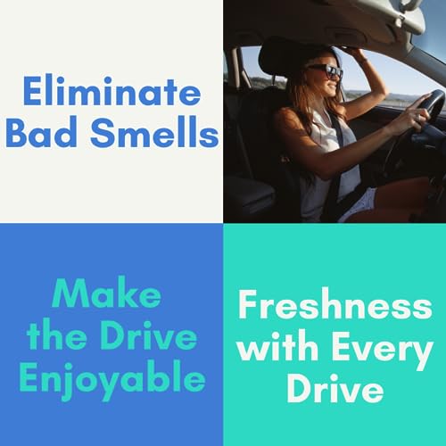 Air Jungles Eleu Pomelo Scent Car Air Freshener Clip, 6 Car Freshener Vent Clips, 4ml Each, Long Lasting Air Freshener for Car, Up to 180 Days Car Refresher Odor Eliminator
