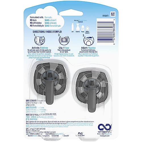 Febreze Car Air Freshener Vent Clip Gain Original Scent, 06 oz. Car Vent Clip, 2 Count