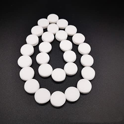 30Pcs Car Air Vent Clip Replacement Pads, 16mm Unscented Refill Tablets for Car Air Freshener Clips, Car Diffuser Refill Felt Pads Essential Oil Diffuser Cotton Pads