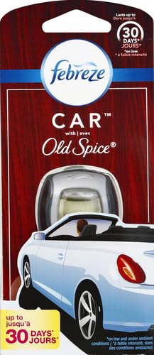 Febreze Car Odor-Eliminating Air Freshener Vent Clip, Original Old Spice Scent, 1 count