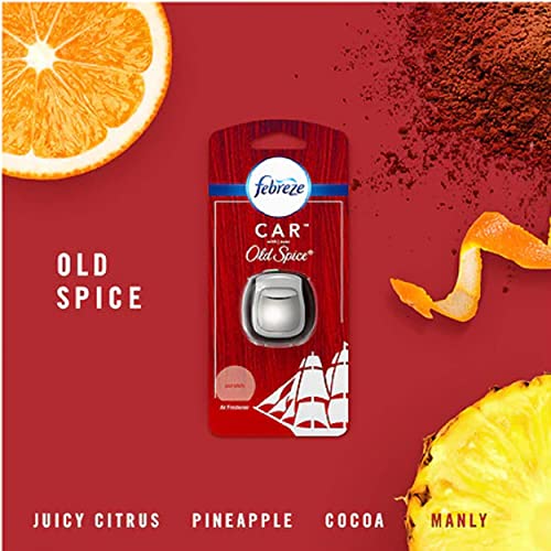 Febreze Car Odor-Eliminating Air Freshener Vent Clip, Original Old Spice Scent, 1 count
