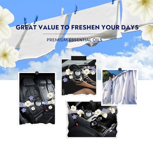 Car Air Freshener Vent Clips, 8 Pack, Provides Long-Lasting Scent, Up to 240 Days, Odor Eliminator (Fresh)