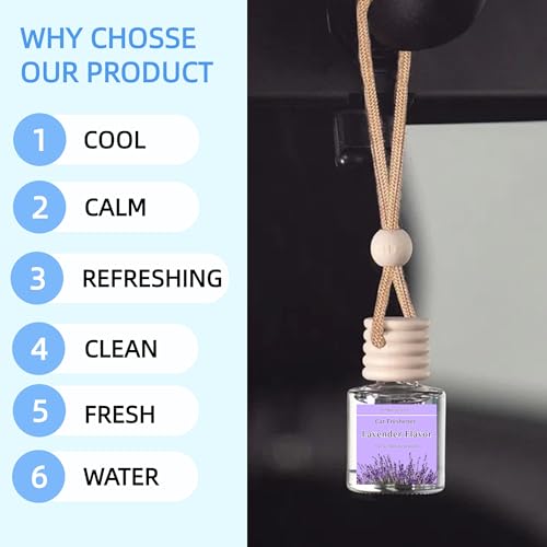 3PCS Car Air Fresheners Hanging – Best Smart Car Air Fresheners Hanging Vanilla Long Lasting Auto Scent Aroma Diffuser, Car Perfume Car Air Diffusers Essential Oils Hanging Scents Bottle