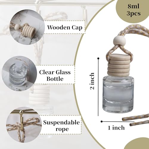 3PCS Car Air Fresheners Hanging – Best Smart Car Air Fresheners Hanging Vanilla Long Lasting Auto Scent Aroma Diffuser, Car Perfume Car Air Diffusers Essential Oils Hanging Scents Bottle