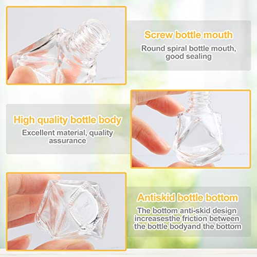 DMuuuDM 20 Pcs 8ml Hanging Car Air Freshener Diffuser,Empty Refillable Clear Glass Essential Diffuser Oil Aromatherapy Fragrance Perfume Pendant Vials with Wooden Caps & Hanging String