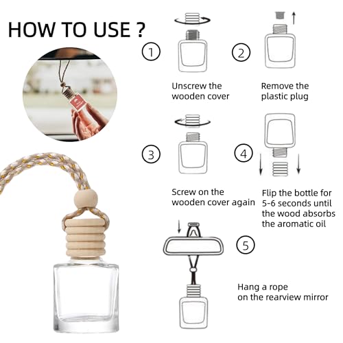 3PCS Car Air Fresheners Hanging – Best Smart Car Air Fresheners Hanging Vanilla Long Lasting Auto Scent Aroma Diffuser, Car Perfume Car Air Diffusers Essential Oils Hanging Scents Bottle