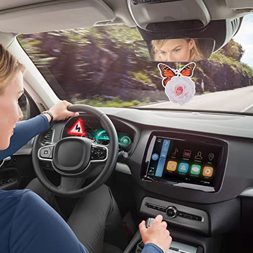 ANGOLIO 8Pcs Butterfly Flower Fairy Aesthetic Car Air Fresheners Incense Chips Scented Ornament Car Rearview Mirror 8 Styles And 6 Scents Hanging Ornament Vent Decor Aromatic For Fall Party