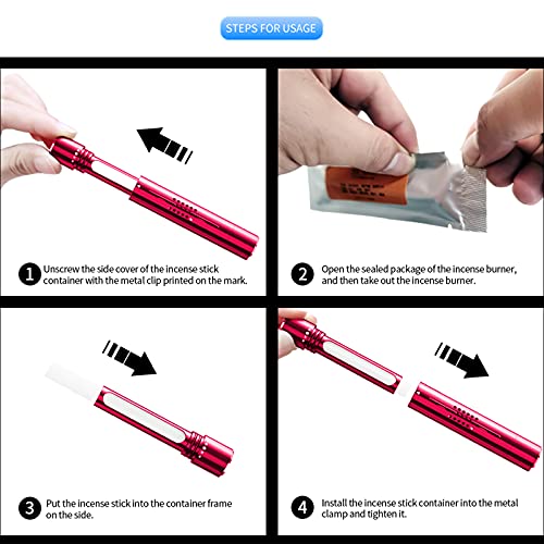 KMSCO Car Air Fresheners Scents Diffuser Vent Clips Perfume Essential Oil sticks Fro Women Men Automotive Fragrance Decoration Accessories (Red)