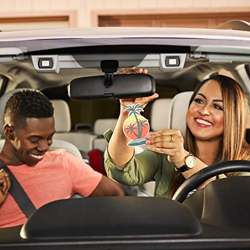 California Scents Car Air Freshener, Hanging Palms Odor Eliminator for Cars, Trucks, Ice, 24 Pack