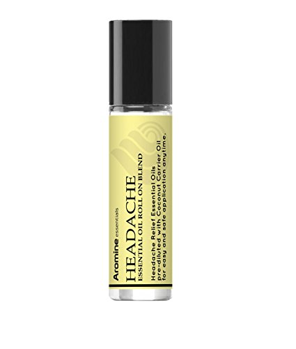 Headache Relief Essential Oil Roll On, Pre-Diluted 10ml (Pack of 2)