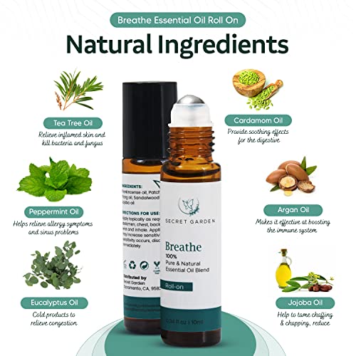 Essential Oil Roll On (3x10ml) - Premium Essential Oil Blends for Aromatherapy, Massage, Skincare, Relax – Roll On Essential Oils by Secret Garden