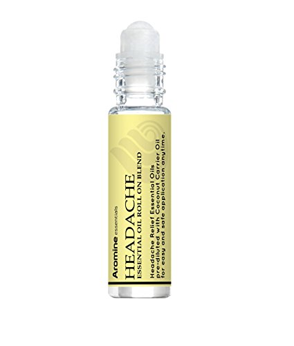 Headache Relief Essential Oil Roll On, Pre-Diluted 10ml (Pack of 2)
