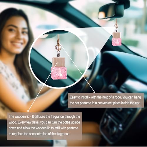 L'odeur Vill Car Fresheners, 2Pack Car Freshener Vent Clips Car Diffuser Car Air Freshener, Up to 180 Days Hanging Car Diffuser, Long Lasting Hanging Car Freshener - Jasmine & lily