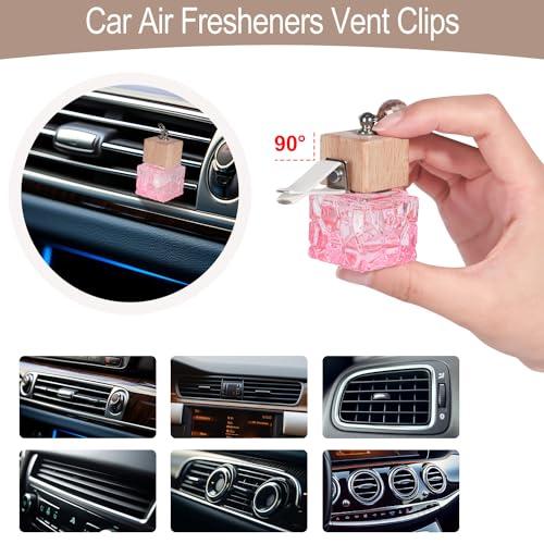 L'odeur Vill Car Fresheners, 2Pack Car Freshener Vent Clips Car Diffuser Car Air Freshener, Up to 180 Days Hanging Car Diffuser, Long Lasting Hanging Car Freshener - Jasmine & lily