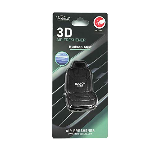 FH Group FH1017 Clip On 3D Air Freshener Hudson Mist Scent (Black) – 2PK