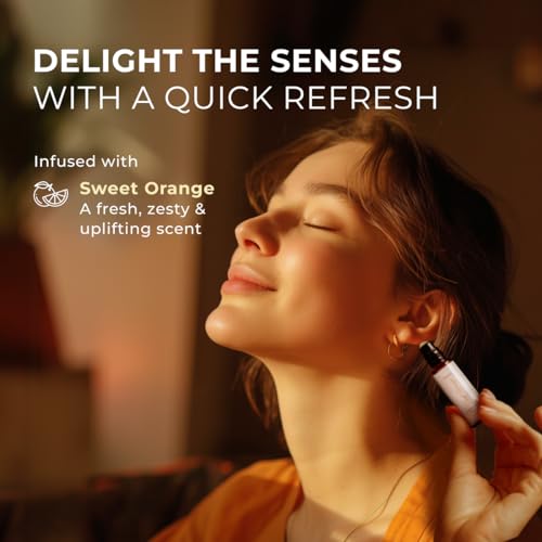 Gya Labs Sweet Orange Essential Oil Roll On - Perfect Gifts for Women & Men's Aromatherapy - Made with 100% Pure Orange Oil for Skin, Stress & Tiredness (0.34 Fl Oz)