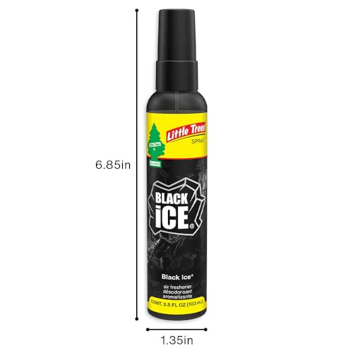 LITTLE TREES Car Air Freshener. Vent Wrap Provides Long-Lasting Scent, Slip on Vent Blade. Black Ice, 16 Air Fresheners, 4 Count (Pack of 4)