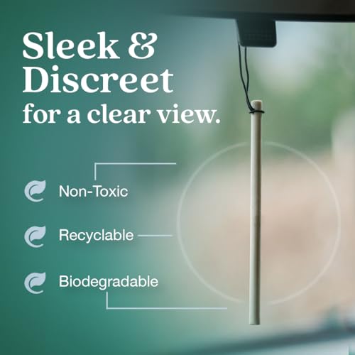 Enviroscent Non-Toxic Car Air Freshener (Seaside Coconut & Verbena) Natural Car Air Freshener | Essential Oil Diffuser | Car Scent Lasting Over 180 Days | 3 Packs of 2 Hanging Auto Stix