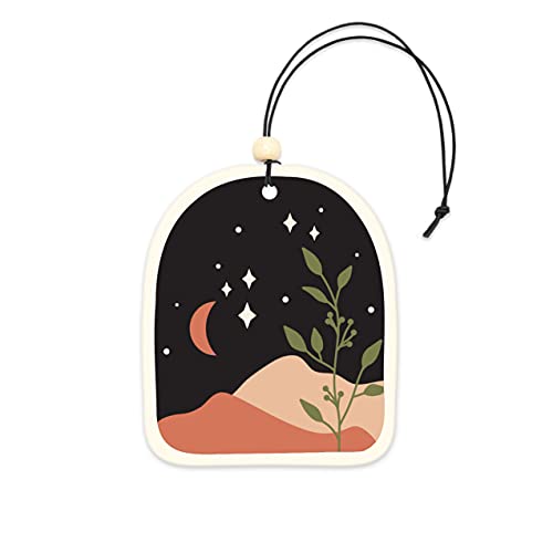 Studio Oh! Car Air Fresheners - Pack of 2 Scented Hanging Car Odor Eliminator - Unique Design with Decorative Bead - Starry Night