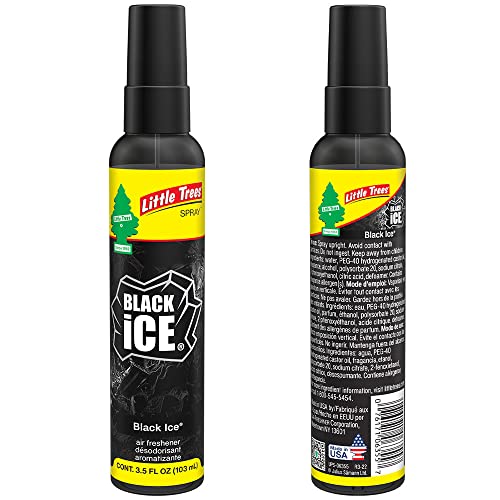 LITTLE TREES Car Air Freshener. Vent Wrap Provides Long-Lasting Scent, Slip on Vent Blade. Black Ice, 16 Air Fresheners, 4 Count (Pack of 4)