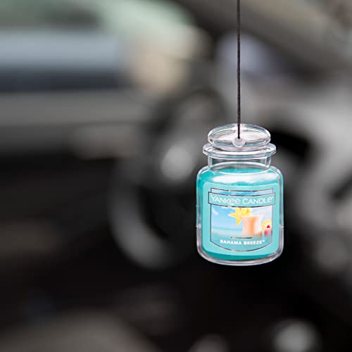 Yankee Candle Car Air Fresheners, Hanging Car Jar® Ultimate 3-Pack, Neutralizes Odors Up To 30 Days, Includes: 1 Bahama Breeze, 1 Black Coconut, and 1 Turquoise Sky