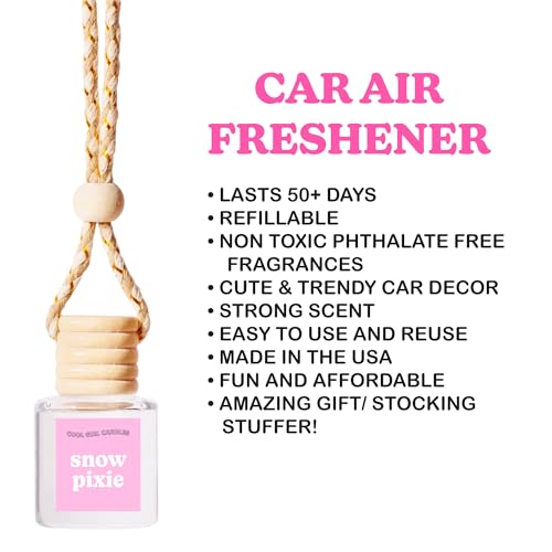 COOLGIRLCANDLES Pistachio Salted Caramel Hanging Car Air Freshener and Essential Oil Diffuser - Automobile Aromatherapy Diffuser Bottle