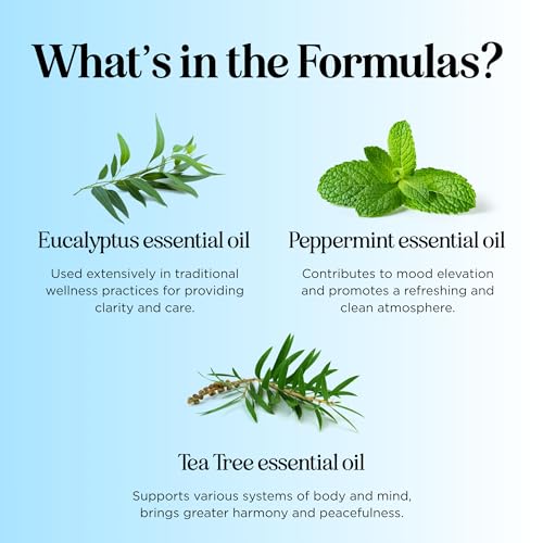 Headache Roll on Essential Oils - Aromatherapy Essential Oils Sets Variety Pack with Peppermint Clarify and Breathe Essential Oil Roll Ons - Fun & Cute Wellness Gift for Young Women Teens & Girls