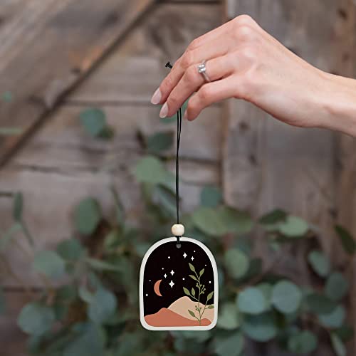 Studio Oh! Car Air Fresheners - Pack of 2 Scented Hanging Car Odor Eliminator - Unique Design with Decorative Bead - Starry Night
