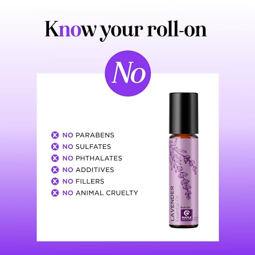 Lavender Essential Oil Roll On - Calming Aromatherapy Oil Roller for Sleep Headaches and Relaxation - Natural Pre-Diluted Sleep Oil for Nighttime Relaxation with Lavender Essential Oil for Skin 3-Pack