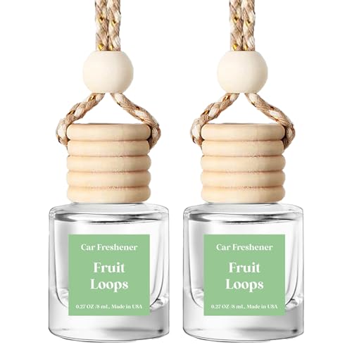 HoogaLife Car Air Freshener Diffuser – Revitalize Your Drive with Hanging Air Freshener Diffuser Aromatic Bliss On the Go(Fruit Loops)