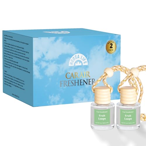 HoogaLife Car Air Freshener Diffuser – Revitalize Your Drive with Hanging Air Freshener Diffuser Aromatic Bliss On the Go(Fruit Loops)