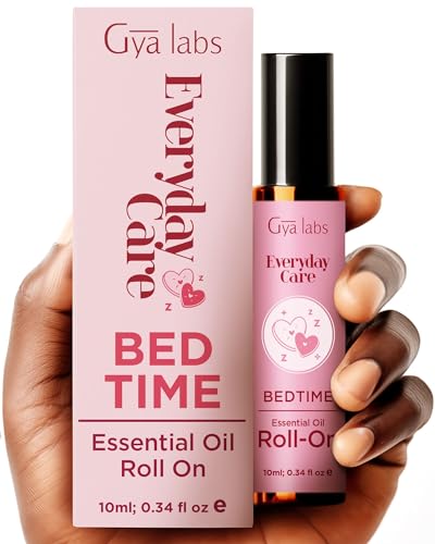 Gya Labs Bedtime Essential Oil Roll On - Blended with Warming Mandarin, Dreamy Chamomile Oil & More - 100% Therapeutic Calming Aromatherapy Oils for Dreamier Nights - Travel Size (0.34 fl oz)