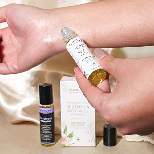 Essential Oil Blend Roll On Set of 2, 100% Pure Natural, Helps to Induce Relaxation and Calmness, Aromatherapy for Busy Men & Women. 9 ml x 2 | 0.3 oz x 2
