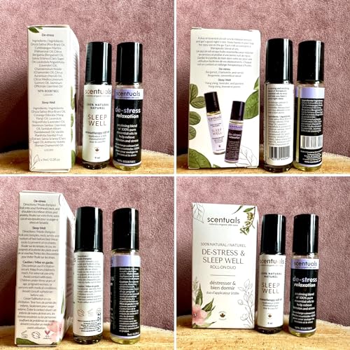 Essential Oil Blend Roll On Set of 2, 100% Pure Natural, Helps to Induce Relaxation and Calmness, Aromatherapy for Busy Men & Women. 9 ml x 2 | 0.3 oz x 2
