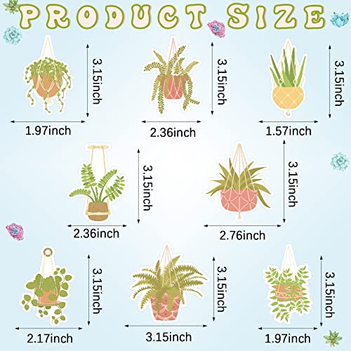 8 Pack Car Hanging Plants Air Freshener for Women Girls Long Lasting Funny Plant Car Accessories Little Scented Hanging Air Fresheners for Car Mirror