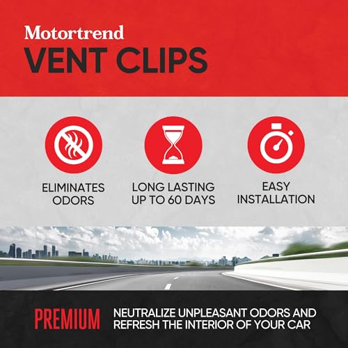 Motor Trend Vent Clip Air Freshener - Long Lasting Fresh Scents for Cars, Trucks, and SUVs - Pine Scent