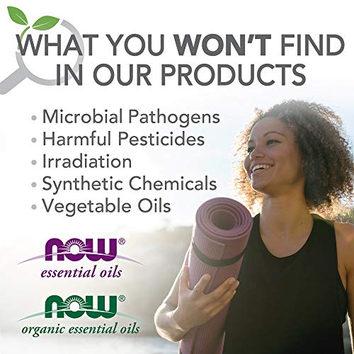 NOW Essential Oils, Lavender Roll-On, Certified Organic, Calming Blend, Steam Distilled, Topical Aromatherapy, 10-mL
