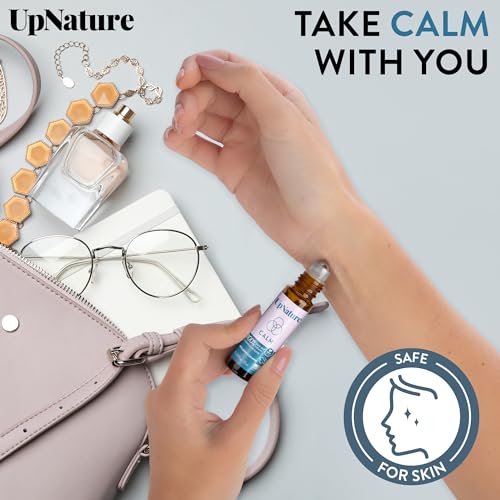 UpNature Calm Essential Oil Roll On Blend - Self Care Gifts for Women - 100% Natural Worry Relief Aromatherapy - Ideal Stocking Stuffer