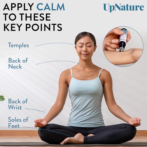 UpNature Calm Essential Oil Roll On Blend - Self Care Gifts for Women - 100% Natural Worry Relief Aromatherapy - Ideal Stocking Stuffer