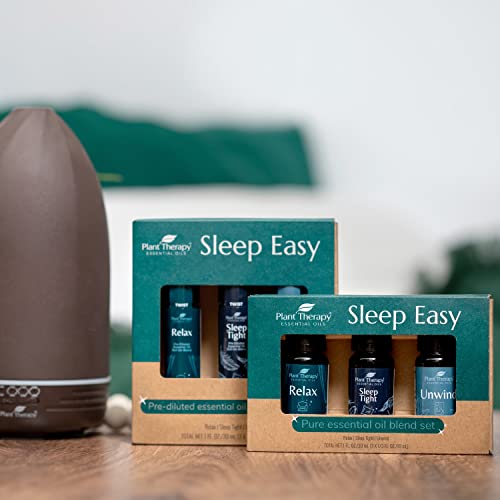 Plant Therapy Sleep Easy Essential Oil Roll On Blend Set 10 mL (1/3 oz) each of Relax, Sleep Tight & Unwind, Pure, Pre-Diluted, Essential Oil Blends