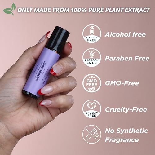 Folkulture Essential Oil Roll On Set of 3, Calm Roll On Blends for Skin, Massage, Relaxation Essential Roller Gift for Women and Men, Peppermint, Eucalyptus, Orange, Lavendar Roll On Set (Sleep)