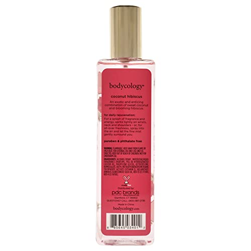 Bodycology Coconut Hibiscus Fragrance Mist for Women, 8 Ounce, 240 ml / 8 Ounce