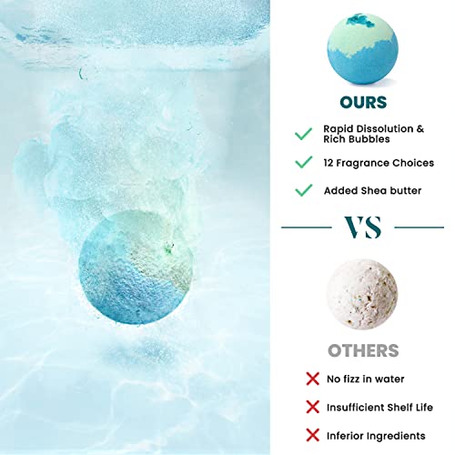 ZenBombs Bath Bombs for Women, Mothers Day Gifts for Mom, 12pcs Handmade Natural Bath Bomb, Bath Bomb with Shea Butter & Essential Oils, Amazing Present for Her, Wife, Girlfriend, Mother