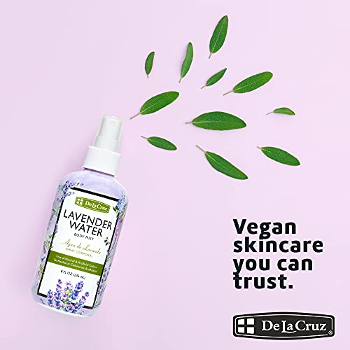De La Cruz Lavender Water Body Mist - Lavender Spray body mist With Pure Lavender Essential Oil 8 fl oz (236 mL)