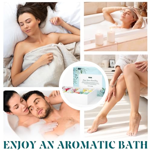 ZenBombs Bath Bombs for Women, Mothers Day Gifts for Mom, 12pcs Handmade Natural Bath Bomb, Bath Bomb with Shea Butter & Essential Oils, Amazing Present for Her, Wife, Girlfriend, Mother