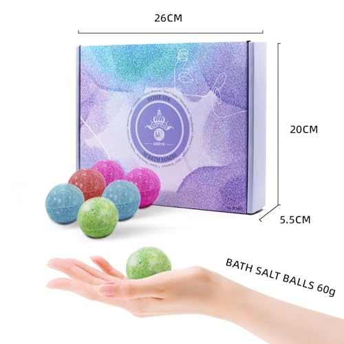 MR MIRYE 30 Pack Bath Bombs, Handmade Bath Bomb Set with 15 Scents, Organic Bath Bombs Bulk with Essential Oils, Bath Bombs Gift Set for Birthday Gifts for Women and Men