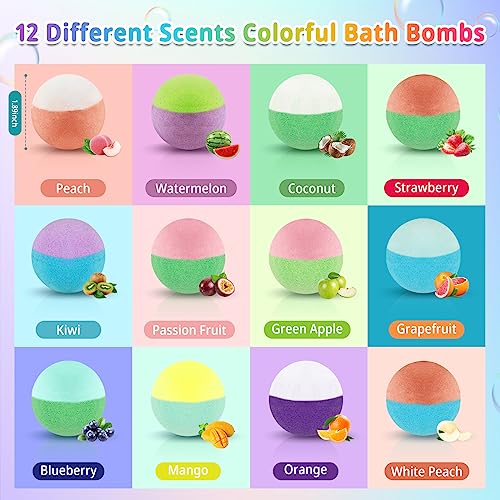 Bath Bombs for Kids with Surprise Inside, 24 Pack Kids Bath Bombs Gift Set, Natural Organic Kids Bubble Bath Fizzy for Girls Boys with Bath Toys Inside