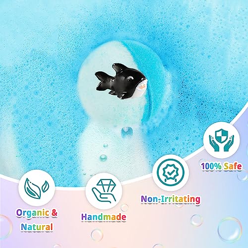 Bath Bombs for Kids with Surprise Inside, 24 Pack Kids Bath Bombs Gift Set, Natural Organic Kids Bubble Bath Fizzy for Girls Boys with Bath Toys Inside