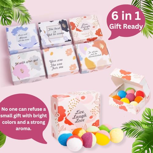 48 Natural & Organic Bath Bombs for Women and Kids, Rich in Essential Oils, Relaxation and Stress Relief, BathBombs Gift Set for Mothers Day, Christmas, Valentines Day & Birthday